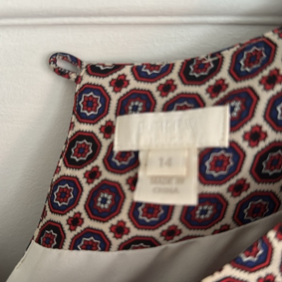 J crew Jules dress silk scarf foulard pattern, sz 14 - Picture 5 of 10